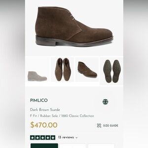 Mainstay Chocolate Brown Chukka Boots